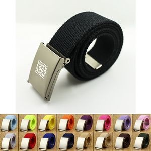 Canvas Belt with Metal Buckle