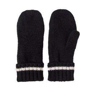Acrylic Knit Mittens With Fleece Lining