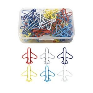 Airplane Paper Clips In Clear Box 50 pieces