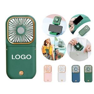 Portable Power Bank Fan With Phone Holder