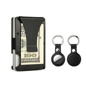 RFID Wallet + KEYCHAIN w/ Air tag Holder GIFT SET