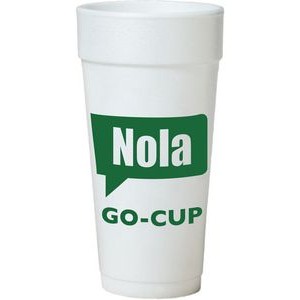 24 Oz. Tall White Styrofoam Coffee Cup