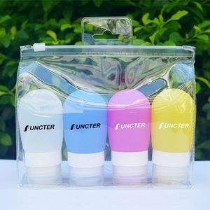 Travel Bottles Set For Toiletries, Tsa Approved Travel Size Containers Leak Proof (4 Pcs Set)