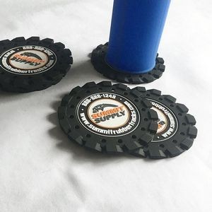 Gear Shape PVC Coffee Drink Coasters