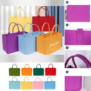 Felt Tote Bag Large Capacity Grocery Bag Portable Reusable Bag with Handle ( Medium )