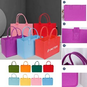 Felt Tote Bag Large Capacity Grocery Bag Portable Reusable Bag with Handle ( Small )