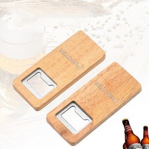 Wood handle Stainless Steel Bottle Opener for Opening Beer, Cider, Soft Drinks
