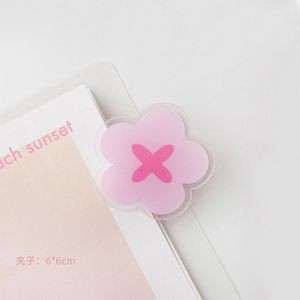 Flower Shaped Acrylic Album Memo Clip Bag Binder Sealing Clip Food Bag Clamp-Two Sides Printing