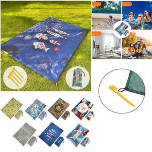 78.7 x 82.7 inch Personalized Oversized Quick Dry Sand-Free Beach Blanket Picnic Mat