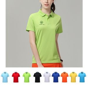 Women's 6 oz. Regular-fit Short-Sleeve Polyester Lapel Polo Shirt
