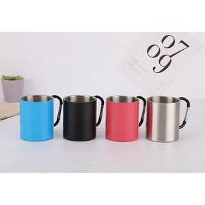 Spray-painted 10 OZ Stainless Steel Cup Travel Mug w/Carabiner Handle