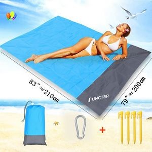 78.8 x 82.74 inch Large Sand Free Travel Beach Blanket Pocket Blanket