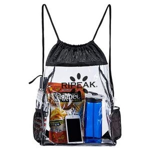 Portable Waterproof PVC Transparent Drawstring Bag Backpack