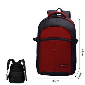Four Layers Reinforced Style Backpack Simple Middle School Backpack USB Backpack
