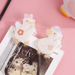 Duck Shaped Acrylic Paper Album Memo Clip Bag Binder Sealing Clip Food Bag Clamp-Two Sides Printing