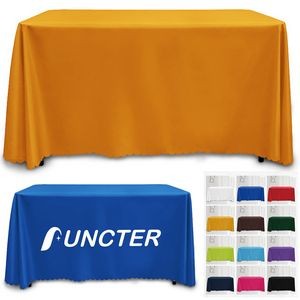 8 FT Table Cover Rectangle Decorative Fabric Table Cloth for Outdoor and Indoor