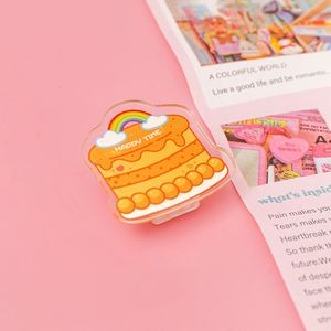 Cake Shaped Acrylic Album Memo Clip Bag Binder Sealing Clip Food Bag Clamp-Two Sides Imprint