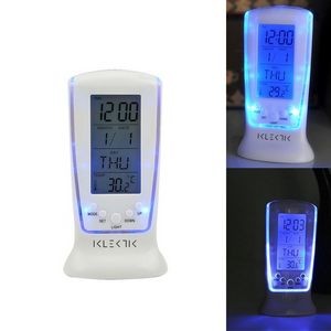 Indoor Digital Blue Backlight Thermometer Ringtones Calendar