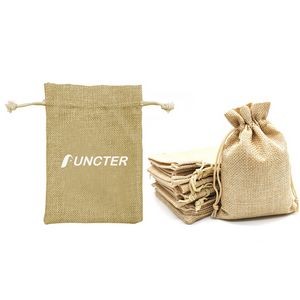 Custom Size Jute Bag With Drawstring Gift Bag 5.5" x 5.5"