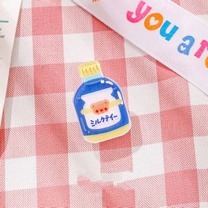 Milk Bottle Shaped Acrylic Album Memo Clip Bag Binder Sealing Clip Food Bag Clamp-Two Sides Imprint