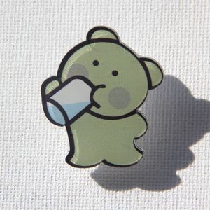 Bear Shaped Acrylic Album Memo Clip Bag Binder Sealing Clip Food Bag Clamp-Two Sides Imprint