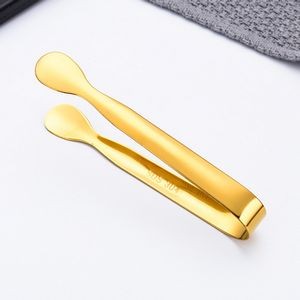 4.2 inch 304 Stainless Steel Ice Tongs Cooking Kitchen Tongs(Gold & Rose Gold & Rainbow & Black)