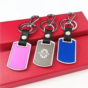 Metal Auto Keychain Square Shape Key Accessory