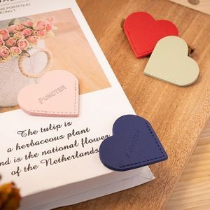 Heart Shaped Book Lover PU Leather Bookmark