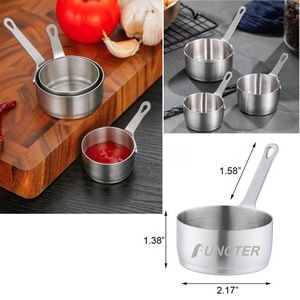 2 Oz 304 Stainless Steel Mini Dipping Sauce Cups With Handle - Silver