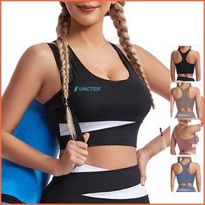 Padded Scoop Neck Workout Crop Tank Top