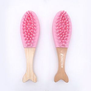 Fish Tail Silicone Shampoo Scrubber Head Massager Hair Scrubber Brush Massager