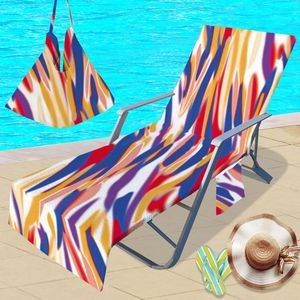 Microfiber Chaise Beach Towel Pool Lounge Chair Cover