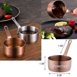 3 Oz 304 Stainless Steel Mini Dipping Sauce Cups With Handle - Rose Gold