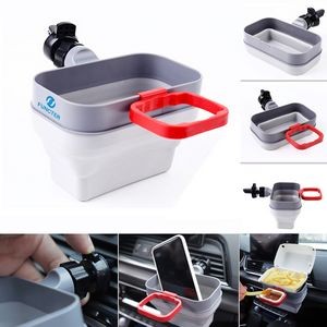 Sauce Holder and French Fries Holder Set for Car Mini Foldable Storage Basket Fry Box