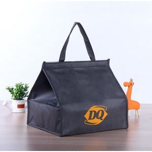 Insulated Lunch Bag with Inner Pocket Printed Canvas Fabric Reusable Cooler Tote Box(28*28*36cm)
