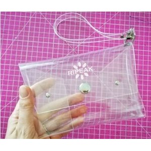 Women`s PVC Transparent Wristlet Clear Purse Stadium Approved Bag