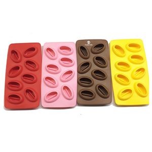 Coffee Bean Silicone Ice Cube Molds with Removable Lid Ice Cube Tray
