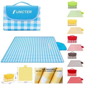 78 x 78 inch Picnic Blanket, Extra Large Beach Mat Waterproof Sandproof for 6-8 People