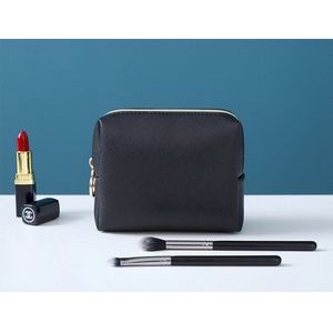 Custom PU Leather Zipper Makeup Bag Handle Bag Lipstick Storage Pouch