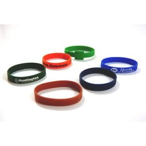 Color Filled 1 Color Silicone Wristband