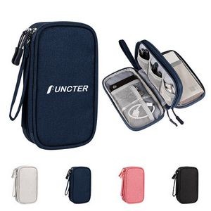 Electronic Accessories Organizer Travel Cable Organizer Bag Pouch (2 Layers)