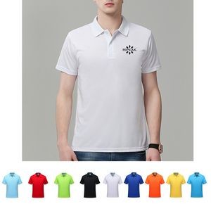 Men's 6 oz. Regular-fit Short-Sleeve Polyester Lapel Polo Shirt