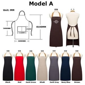 Unisex Canvas Bib Apron for Kitchen Crafting BBQ Outdoors(Model A)