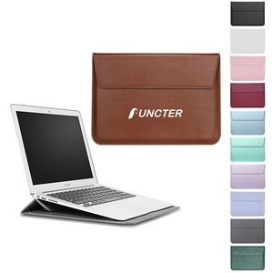 13 Inch PU Leather Laptop Sleeve Foldable Stand With Magnetic Closure