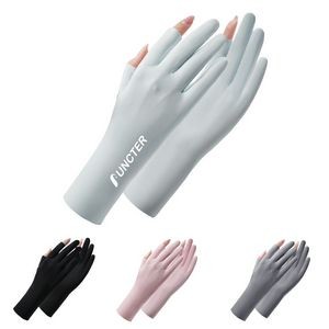 Ultra Thin Sunscreen Anti UV Protection Driving Gloves for Women
