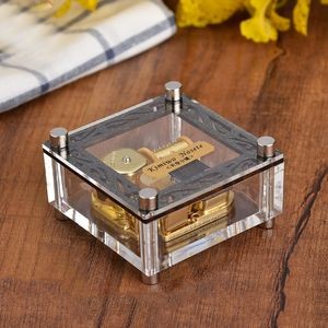 Metal Pattern Picture Frame Spring Acrylic Music Box #7