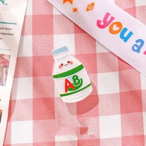 Bottle Shaped Acrylic Album Memo Clip Bag Binder Sealing Clip Food Bag Clamp-Two Sides Imprint
