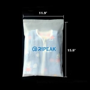 11.9 x 15.8 Inch Matte Frosted Resealable Plastic Bags Zip-Lock Seal Storage Pouch