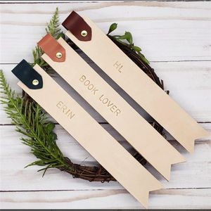 PU Leather Bookmark Classic Stitched Bookmark Page Markers Reading Gifts