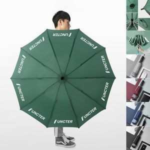 UPF 50+ 99% UV Protection, Reflective Safety Strip, Automatic Open, Reverse Folding Umbrella